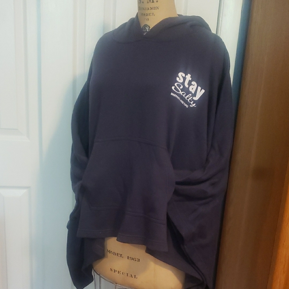 Stay Salty Hoodie in Dark Blue